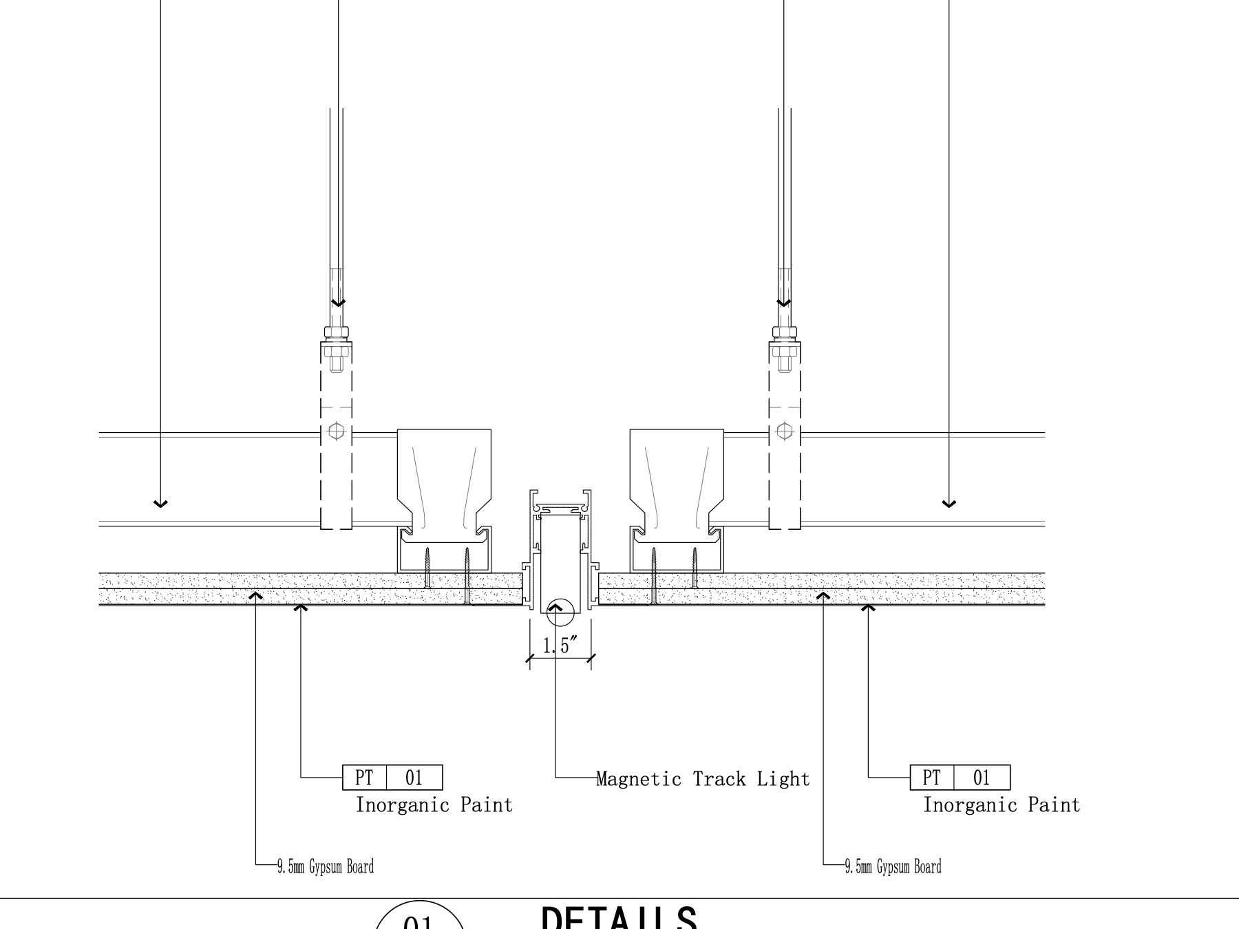 Interior construction detail drawing sample