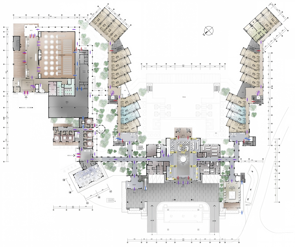 Business hotel space planning sample