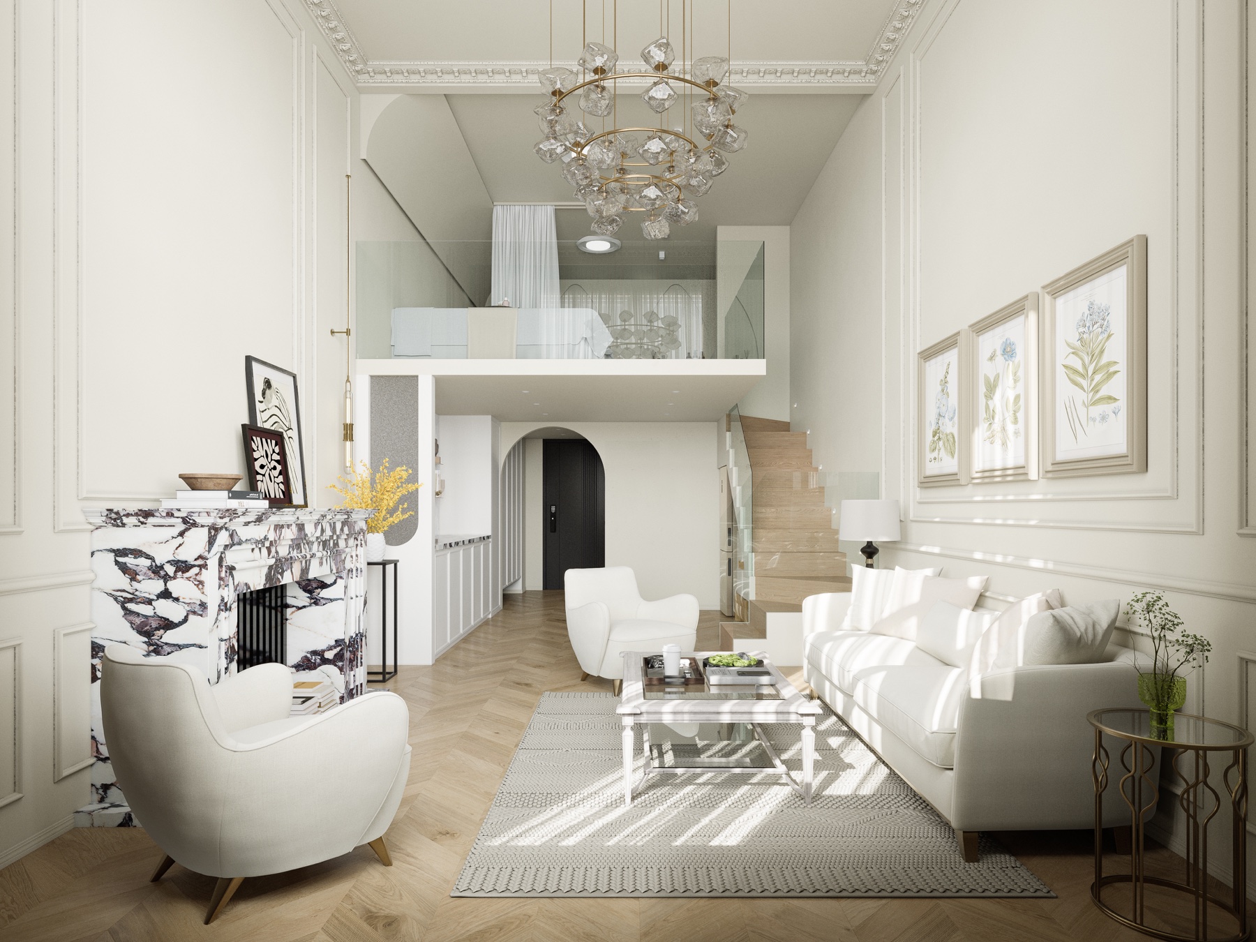 Wellness suite interior rendering